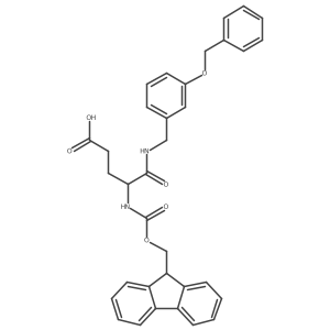 4-({[3-(benzyloxy)phenyl]methyl}carbamoyl)-4-({[(9H-fluoren-9-yl)methoxy]carbonyl}amino)butanoic acid结构式