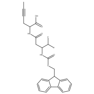 2-[3-({[(9H-fluoren-9-yl)methoxy]carbonyl}amino)-4,4-difluorobutanamido]hex-4-ynoic acid Structure