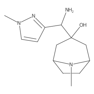 3-[amino(1-methyl-1H-pyrazol-3-yl)methyl]-8-methyl-8-azabicyclo[3.2.1]octan-3-ol结构式