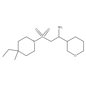 2-[(4-Ethyl-4-methylpiperidin-1-yl)sulfonyl]-1-(oxan-3-yl)ethan-1-amine Structure