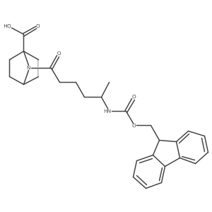 7-[5-({[(9H-fluoren-9-yl)methoxy]carbonyl}amino)hexanoyl]-7-azabicyclo[2.2.1]heptane-1-carboxylic acid Structure