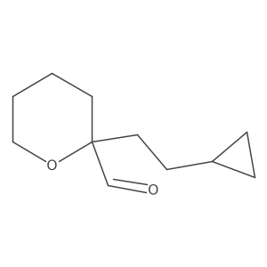2-(2-Cyclopropylethyl)oxane-2-carbaldehyde结构式