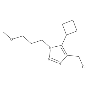 4-(chloromethyl)-5-cyclobutyl-1-(3-methoxypropyl)-1H-1,2,3-triazole结构式