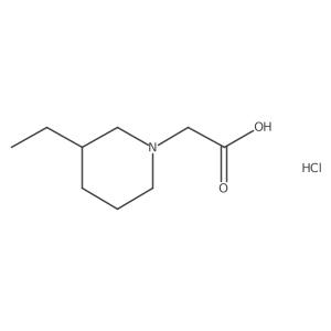 2-(3-Ethylpiperidin-1-yl)acetic acid hydrochloride结构式