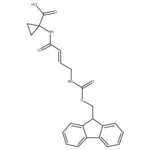 1-[4-({[(9H-fluoren-9-yl)methoxy]carbonyl}amino)but-2-enamido]cyclopropane-1-carboxylic acid结构式