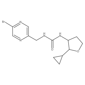 1-[(5-Bromopyrazin-2-yl)methyl]-3-(2-cyclopropyloxolan-3-yl)urea Structure