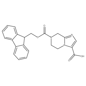 7-(9H-Fluoren-9-ylmethoxycarbonyl)-6,8-dihydro-5H-imidazo[1,2-a]pyrazine-3-carboxylic acid结构式