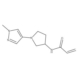 N-[1-(1-methylpyrazol-4-yl)pyrrolidin-3-yl]prop-2-enamide结构式