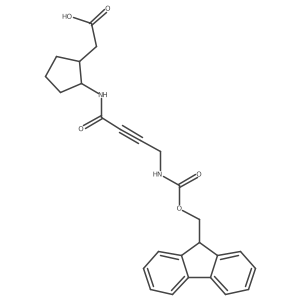 rac-2-[(1R,2S)-2-[4-({[(9H-fluoren-9-yl)methoxy]carbonyl}amino)but-2-ynamido]cyclopentyl]acetic acid Structure