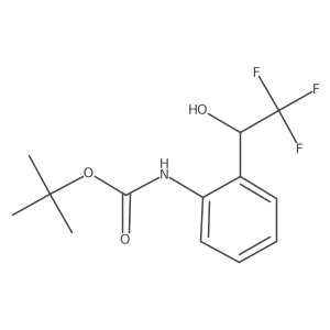 tert-butyl N-{2-[(1S)-2,2,2-trifluoro-1-hydroxyethyl]phenyl}carbamate结构式