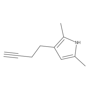 3-(but-3-yn-1-yl)-2,5-dimethyl-1H-pyrrole结构式