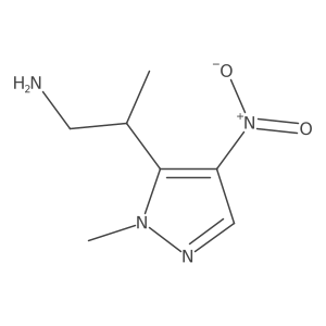 2-(1-methyl-4-nitro-1H-pyrazol-5-yl)propan-1-amine结构式