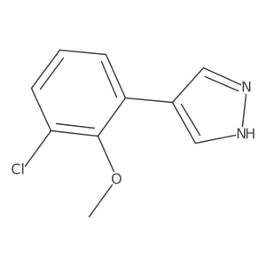 4-(3-chloro-2-methoxyphenyl)-1H-pyrazole Structure