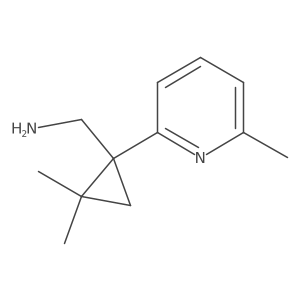 [2,2-Dimethyl-1-(6-methylpyridin-2-yl)cyclopropyl]methanamine结构式