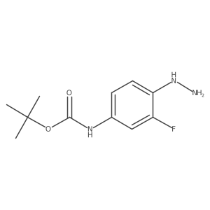 tert-butyl N-(3-fluoro-4-hydrazinylphenyl)carbamate结构式