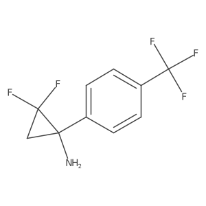 2,2-Difluoro-1-[4-(trifluoromethyl)phenyl]cyclopropan-1-amine结构式