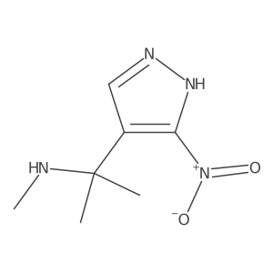 methyl[2-(3-nitro-1H-pyrazol-4-yl)propan-2-yl]amine Structure