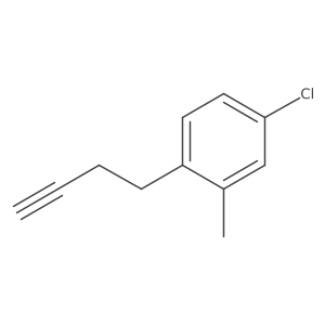 1-(But-3-yn-1-yl)-4-chloro-2-methylbenzene结构式