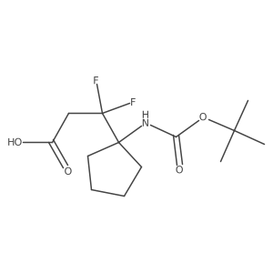 3-(1-{[(Tert-butoxy)carbonyl]amino}cyclopentyl)-3,3-difluoropropanoic acid结构式