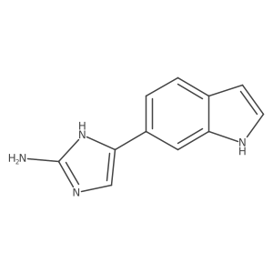 5-(1H-indol-6-yl)-1H-imidazol-2-amine结构式
