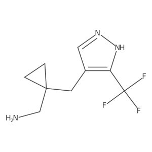 (1-{[3-(trifluoromethyl)-1H-pyrazol-4-yl]methyl}cyclopropyl)methanamine结构式