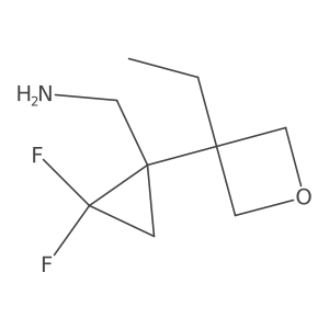[1-(3-Ethyloxetan-3-yl)-2,2-difluorocyclopropyl]methanamine Structure