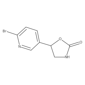 5-(6-Bromopyridin-3-yl)-1,3-oxazolidin-2-one结构式