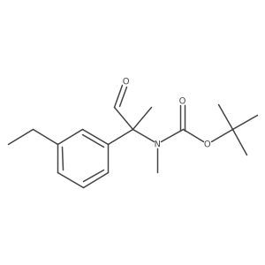 tert-butyl N-[2-(3-ethylphenyl)-1-oxopropan-2-yl]-N-methylcarbamate结构式