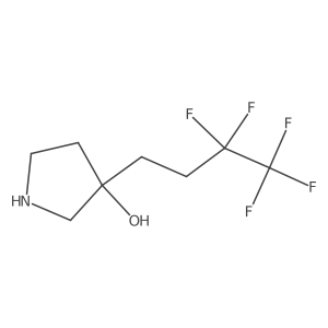 3-(3,3,4,4,4-Pentafluorobutyl)pyrrolidin-3-ol Structure