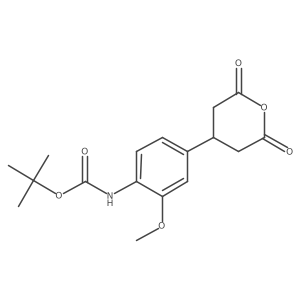 tert-butyl N-[4-(2,6-dioxooxan-4-yl)-2-methoxyphenyl]carbamate结构式