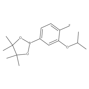 2-(4-Fluoro-3-isopropoxyphenyl)-4,4,5,5-tetramethyl-1,3,2-dioxaborolane结构式
