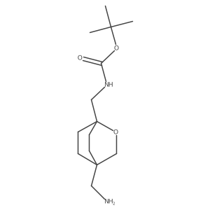 Tert-butyl ((4-(aminomethyl)-2-oxabicyclo[2.2.2]octan-1-YL)methyl)carbamate结构式