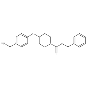 Benzyl 4-(4-(aminomethyl)phenoxy)piperidine-1-carboxylate Structure
