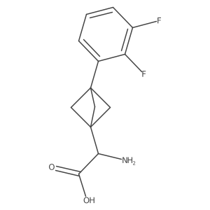 2-Amino-2-[3-(2,3-difluorophenyl)-1-bicyclo[1.1.1]pentanyl]acetic acid Structure