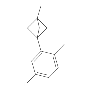 1-(5-Fluoro-2-methylphenyl)-3-iodobicyclo[1.1.1]pentane结构式