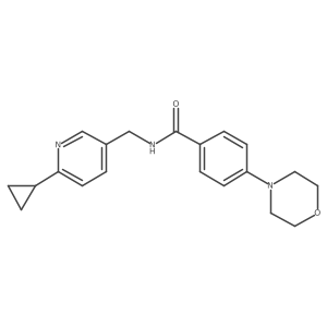 N-((6-cyclopropylpyridin-3-yl)methyl)-4-morpholinobenzamide结构式