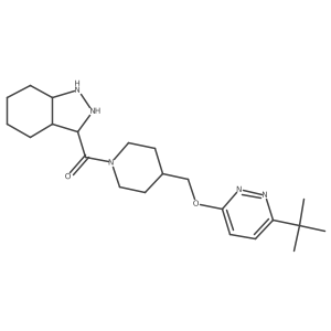 2,3,3a,4,5,6,7,7a-octahydro-1H-indazol-3-yl-[4-[(6-tert-butylpyridazin-3-yl)oxymethyl]piperidin-1-yl]methanone结构式