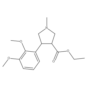 Ethyl 4-(2,3-dimethoxyphenyl)-1-methylpyrrolidine-3-carboxylate结构式
