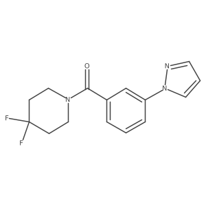 4,4-difluoro-1-[3-(1H-pyrazol-1-yl)benzoyl]piperidine Structure