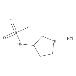 N-[(3R)-pyrrolidin-3-yl]methanesulfonamide;hydrochloride结构式
