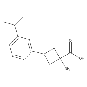 1-Amino-3-(3-isopropylphenyl)cyclobutanecarboxylic acid结构式