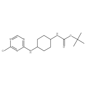 Tert-butyl N-[4-[(4-chloro-1,3,5-triazin-2-yl)amino]cyclohexyl]carbamate结构式
