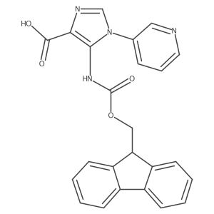 5-({[(9H-fluoren-9-yl)methoxy]carbonyl}amino)-1-(pyridin-3-yl)-1H-imidazole-4-carboxylic acid结构式