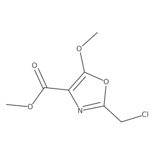 Methyl 2-(chloromethyl)-5-methoxy-4-oxazolecarboxylate Structure