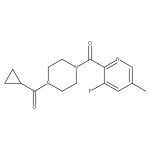 1-Cyclopropanecarbonyl-4-(3-fluoro-5-methylpyridine-2-carbonyl)piperazine Structure