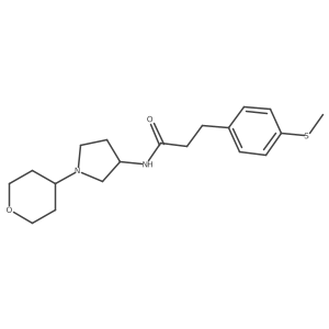 3-[4-(methylsulfanyl)phenyl]-N-[1-(oxan-4-yl)pyrrolidin-3-yl]propanamide结构式