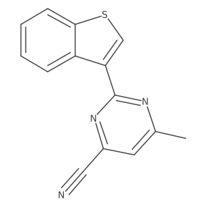 2-(1-Benzothiophen-3-yl)-6-methylpyrimidine-4-carbonitrile Structure