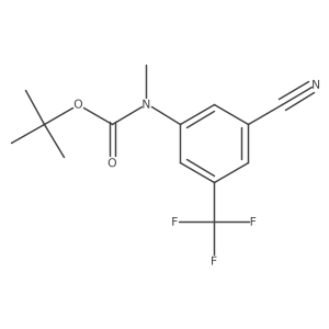 (3-Cyano-5-trifluoromethyl-phenyl)-methyl-carbamic acid tert-butyl ester Structure