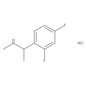(S)-1-(2,4-Difluorophenyl)-N-methylethan-1-amine hydrochloride结构式