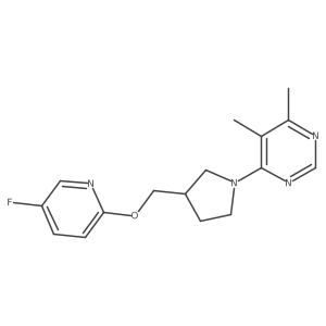 4-(3-{[(5-Fluoropyridin-2-yl)oxy]methyl}pyrrolidin-1-yl)-5,6-dimethylpyrimidine Structure